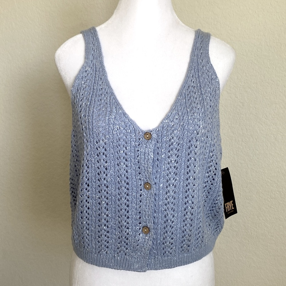NWT FRYE Button Up Cropped Tank - NEW
